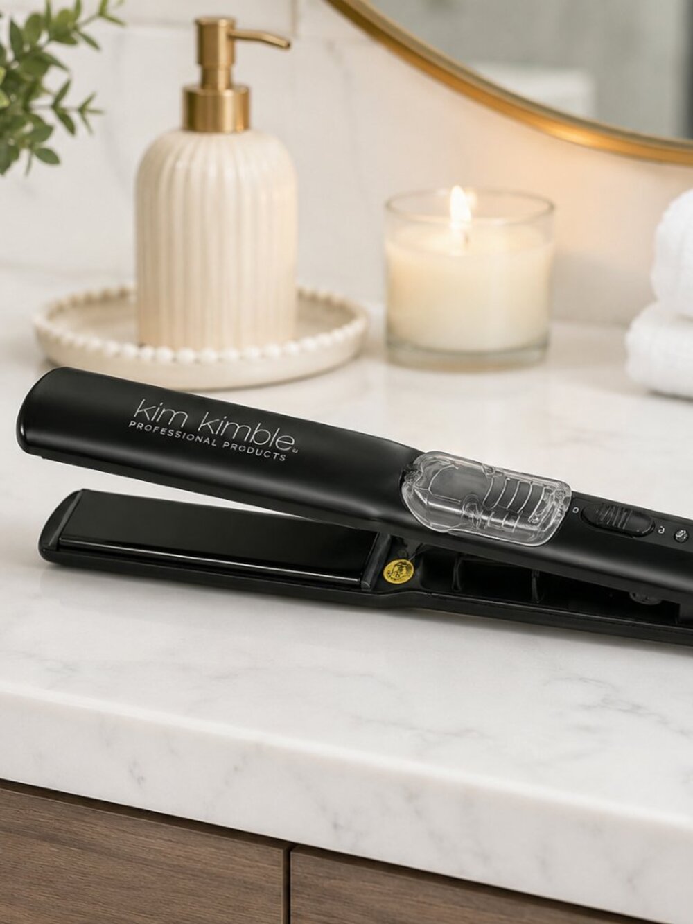 Kim Kimble Professional Black Hair Straightener Flat Iron
